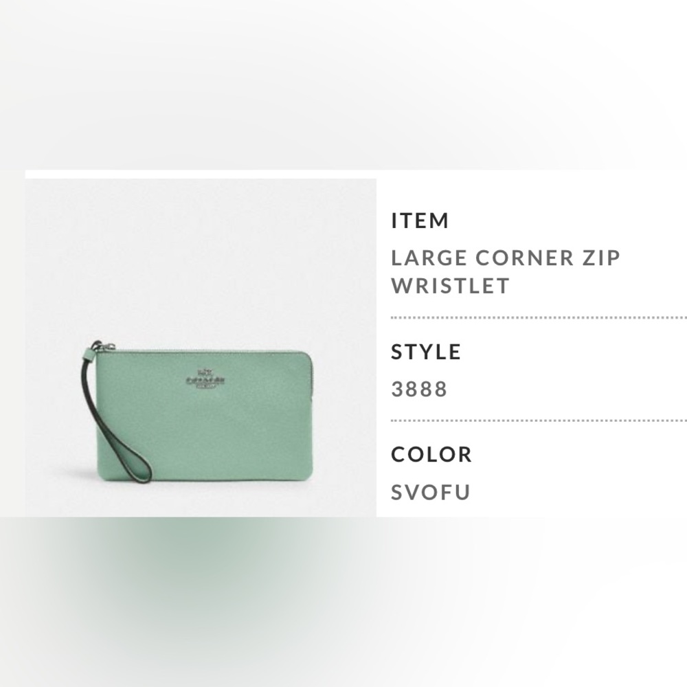 Coach Large Corner Zip Wristlet